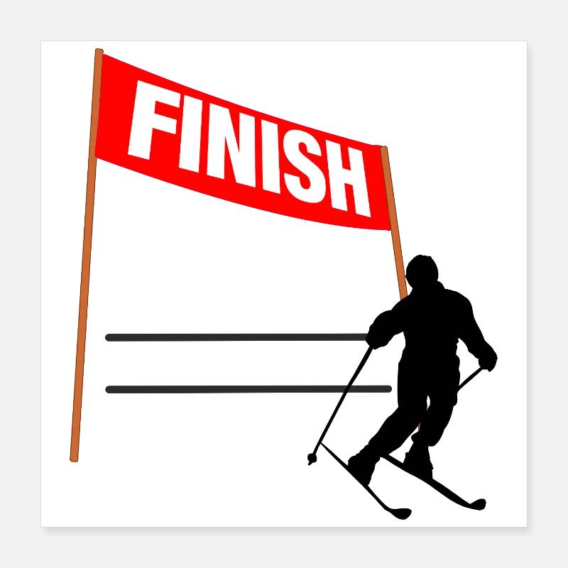 Ski-Finish Custom Poster 40x40 cm