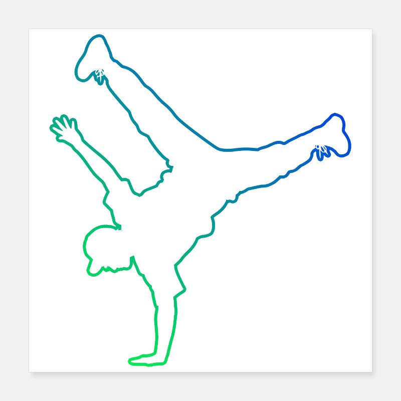 Gift idea for a breakdancer with street dance Poster 16" x 16" (40x40 cm)
