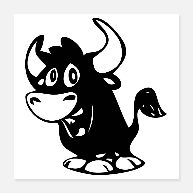 Bull Poster 40 x 40 cm