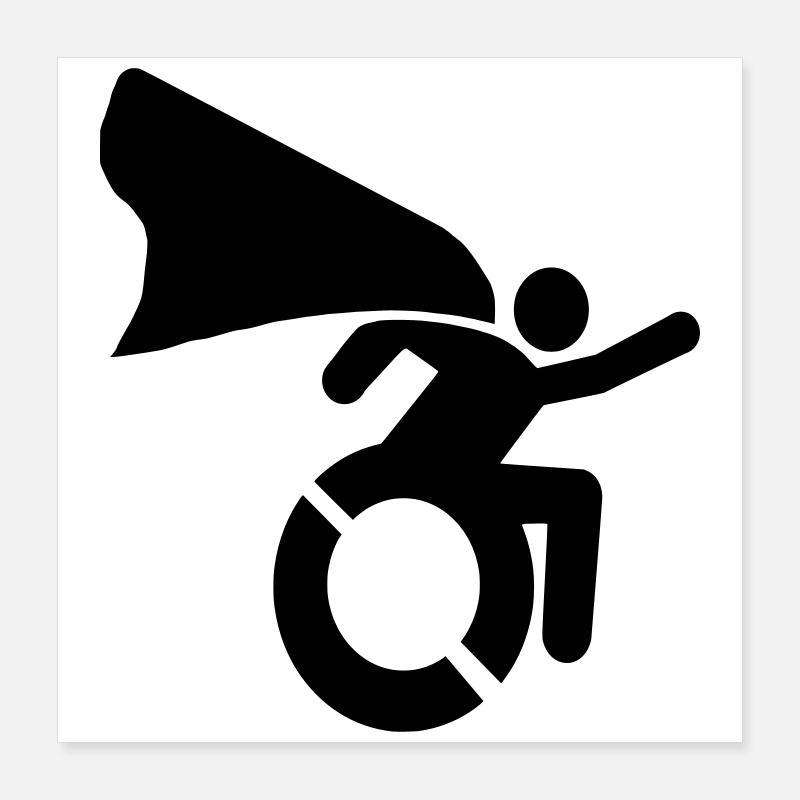 en fauteuil roulant # Poster 40 x 40 cm