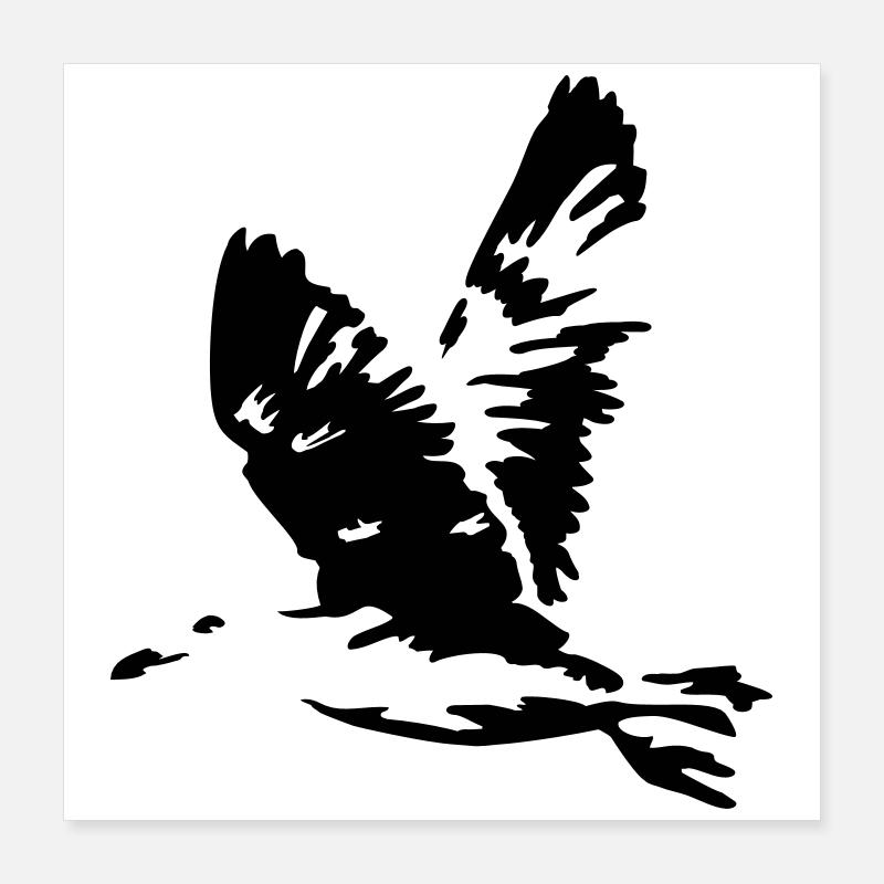 fliegende moewe urlaub Poster 40x40 cm