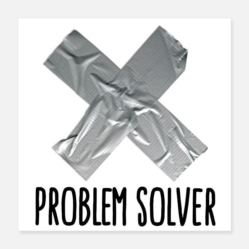 Drôle de bande Man Père Résolveur de problèmes Poster 40 x 40 cm