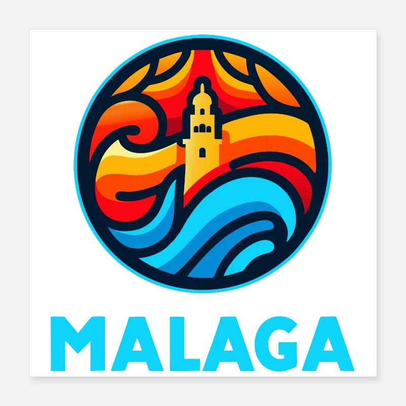 Malaga 3 (dark) Poster 16" x 16" (40x40 cm)