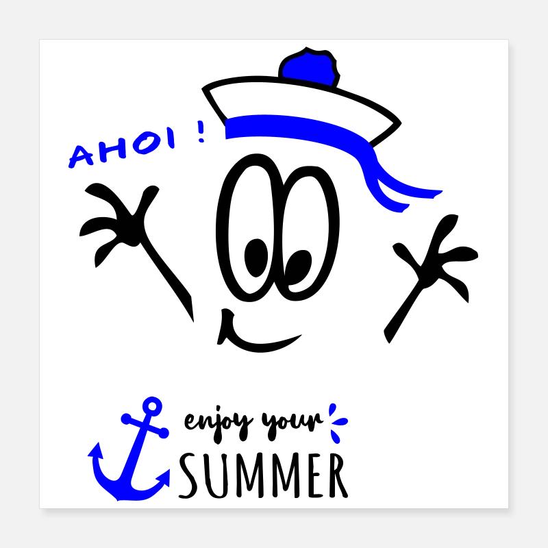 Sailor Ahoy Poster 16" x 16" (40x40 cm)