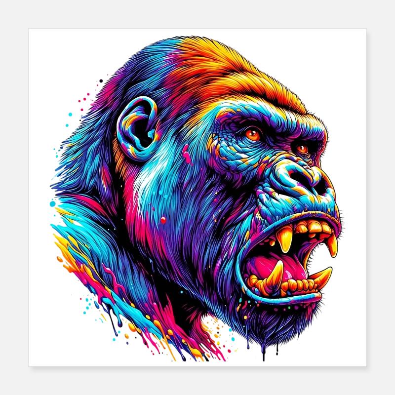 Gorilla Poster 40x40 cm