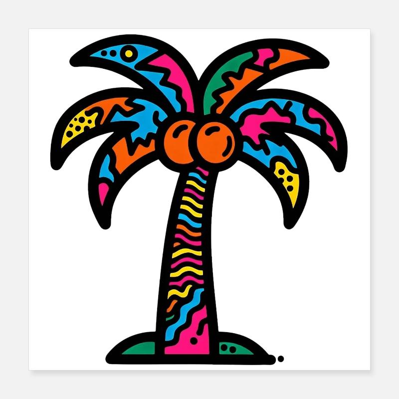 Palm Tree Poster 16" x 16" (40x40 cm)