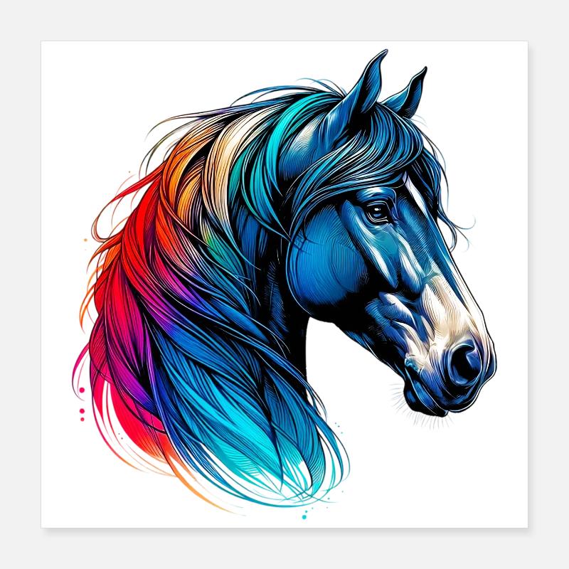 Horse Poster 16" x 16" (40x40 cm)