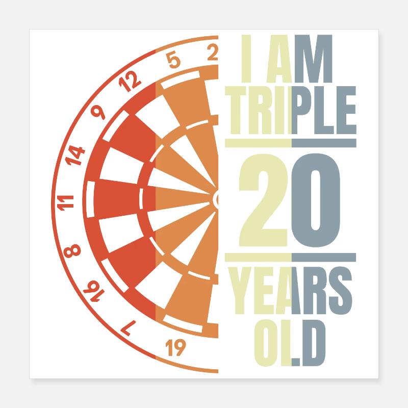 Dart Opa Poster 40x40 cm