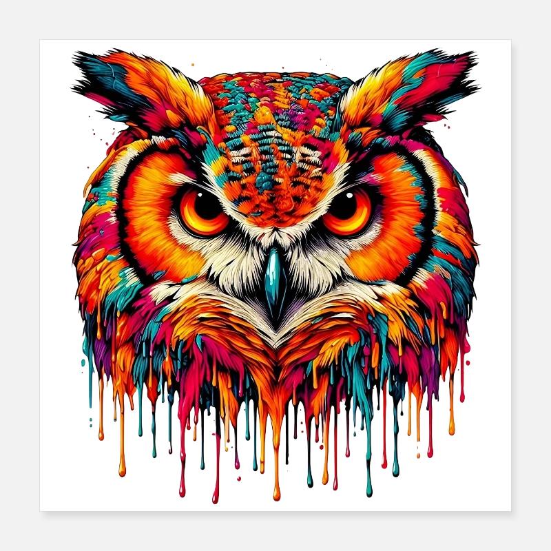 Eule Poster 40x40 cm