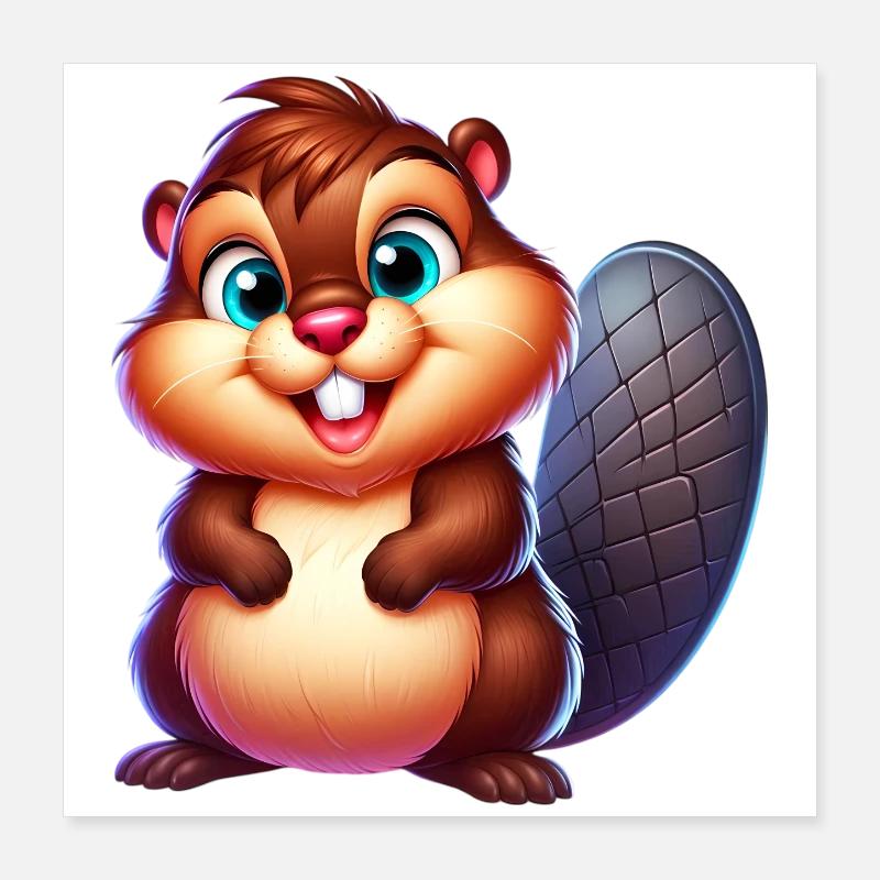 Castor Poster 40 x 40 cm