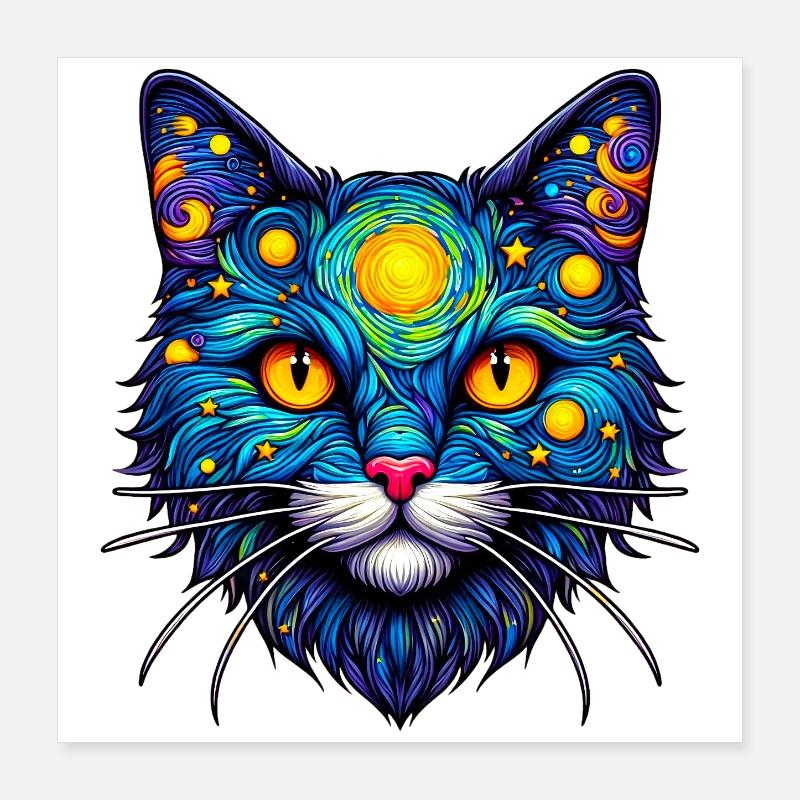 Chat Poster 40 x 40 cm