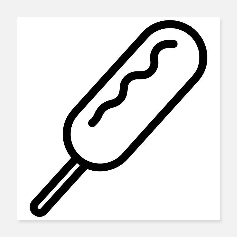 Corn Dog Poster 40x40 cm