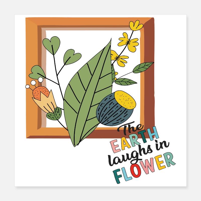 Image de fleur Poster 40 x 40 cm