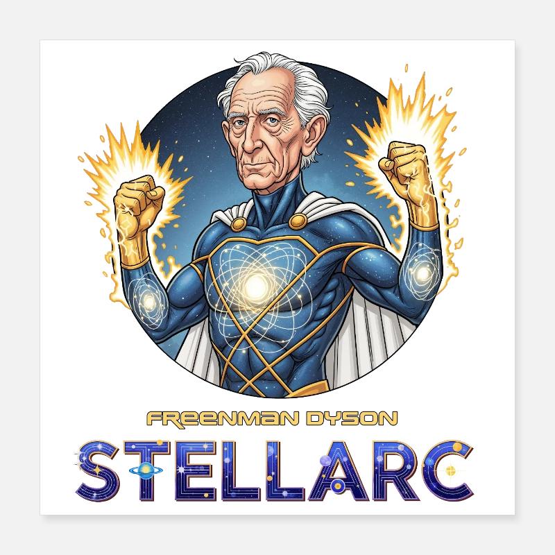 Stellarc Kosmischer Held Poster 40x40 cm
