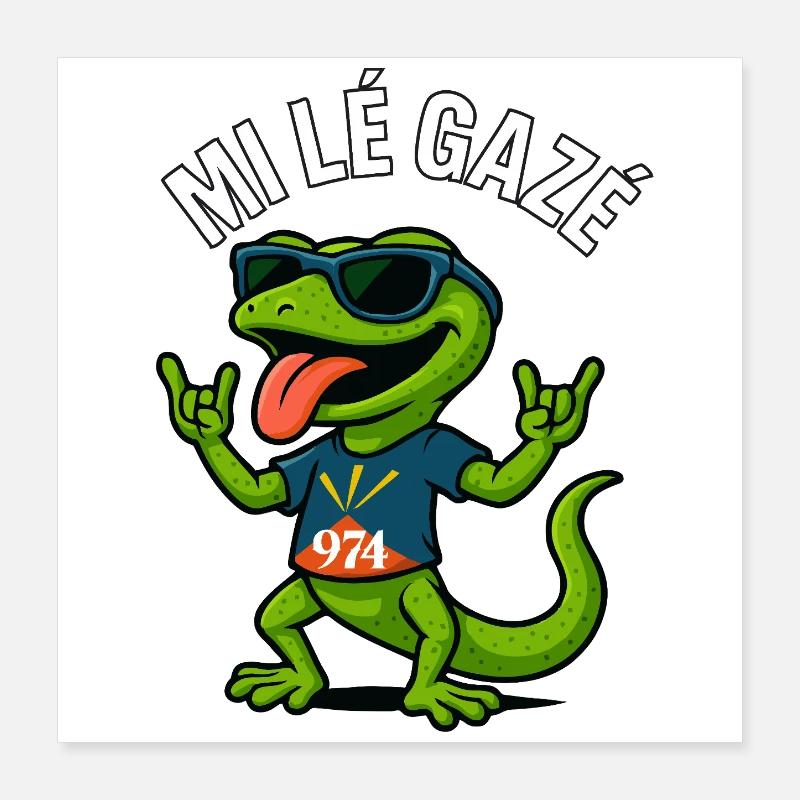 Mi lé Gazé 974 Poster 40 x 40 cm