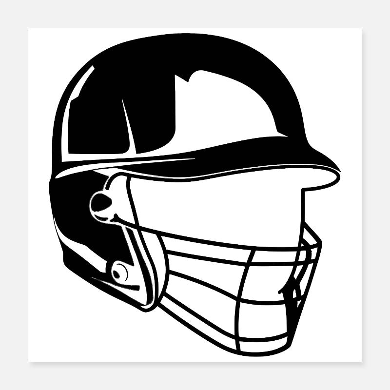 Baseball Helm Poster 40x40 cm