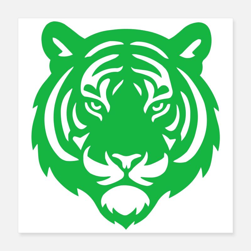 Déclaration vintage de Tiger Head Poster 40 x 40 cm