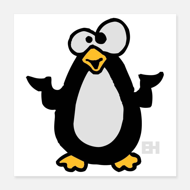 Manchot Poster 40 x 40 cm