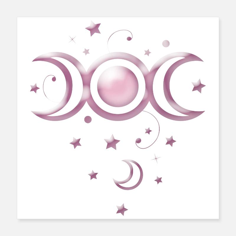 Moon Phases Wicca Poster 16" x 16" (40x40 cm)