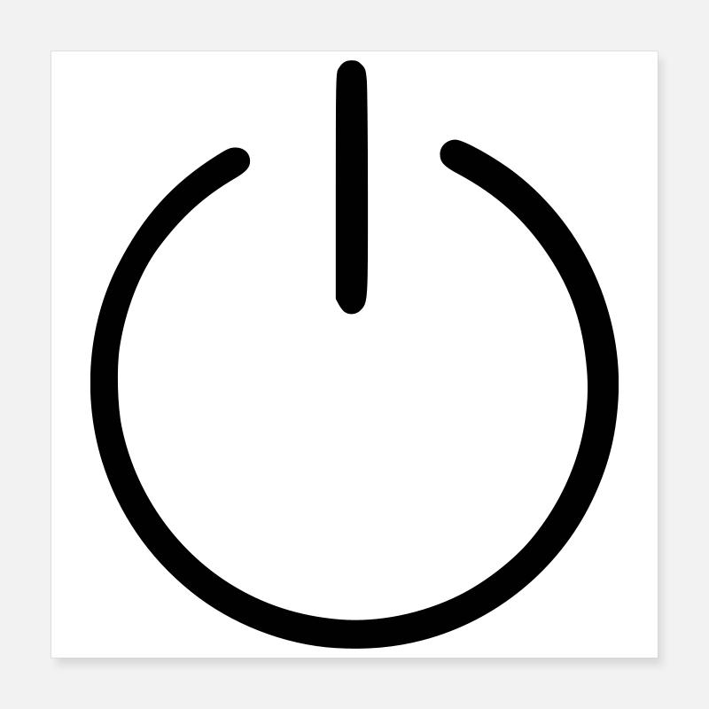 Ein uns Aus Knopf Poster 40x40 cm