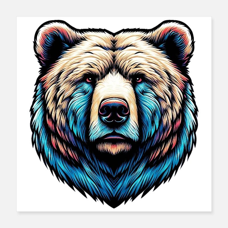 Bär Poster 40x40 cm