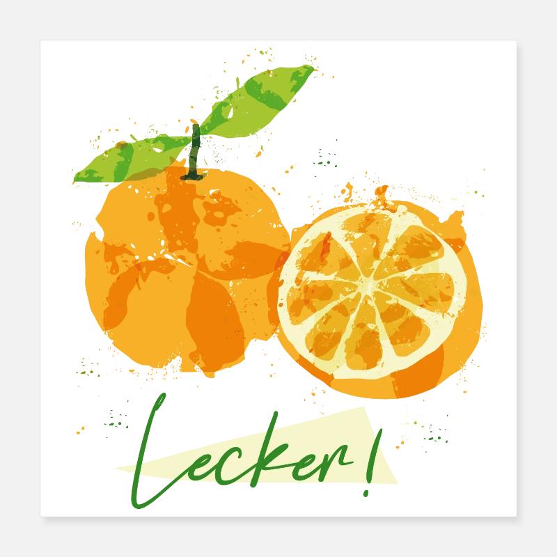 Orange Fruit Poster 16" x 16" (40x40 cm)