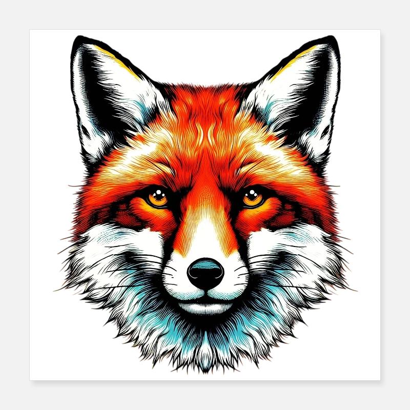 Fuchs Poster 40x40 cm
