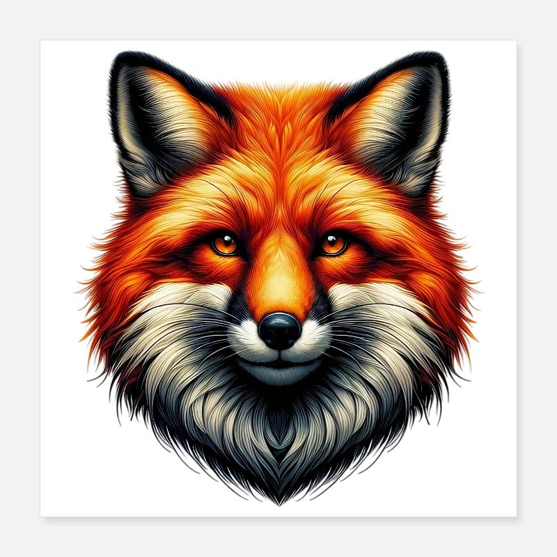 Fuchs Poster 40x40 cm