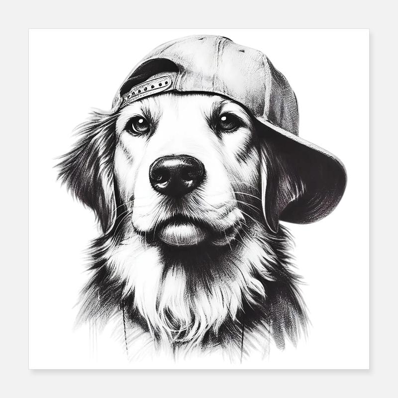 Hund Poster 40x40 cm