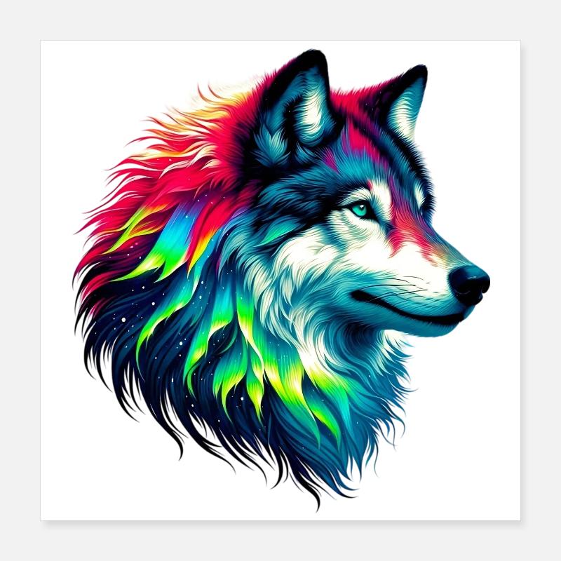 Wolf Poster 40x40 cm