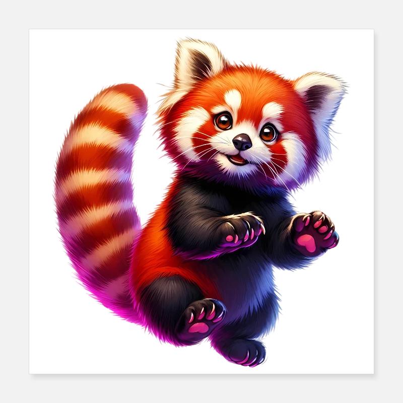 Petit panda Poster 40 x 40 cm