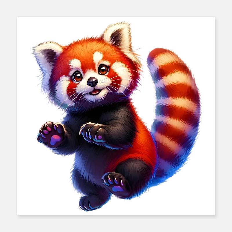 Kleiner Panda Poster 40x40 cm