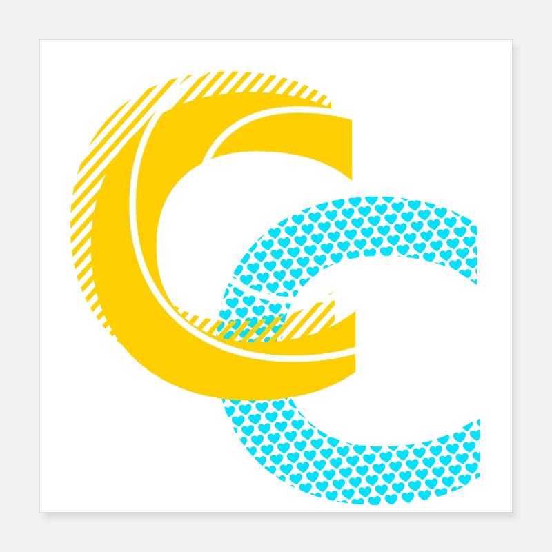 Lettre initiale C Poster 40 x 40 cm