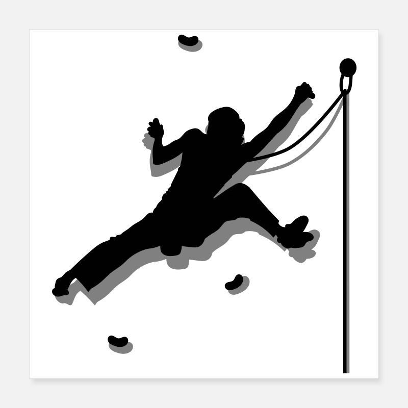 Wall climbing Poster 16" x 16" (40x40 cm)