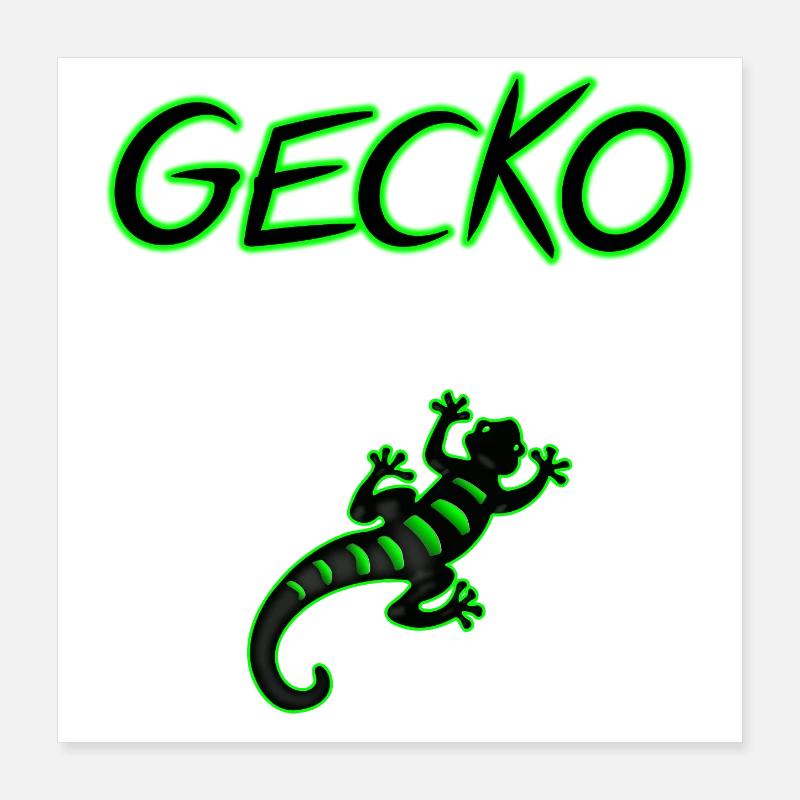 gecko Poster 40 x 40 cm