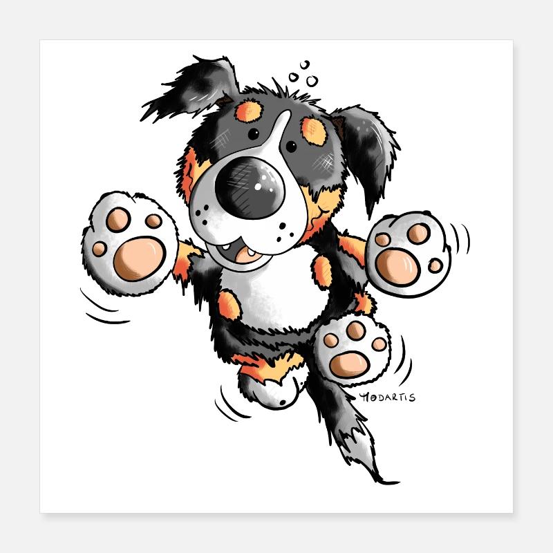 Brain der Berner Sennenhund Poster 40x40 cm