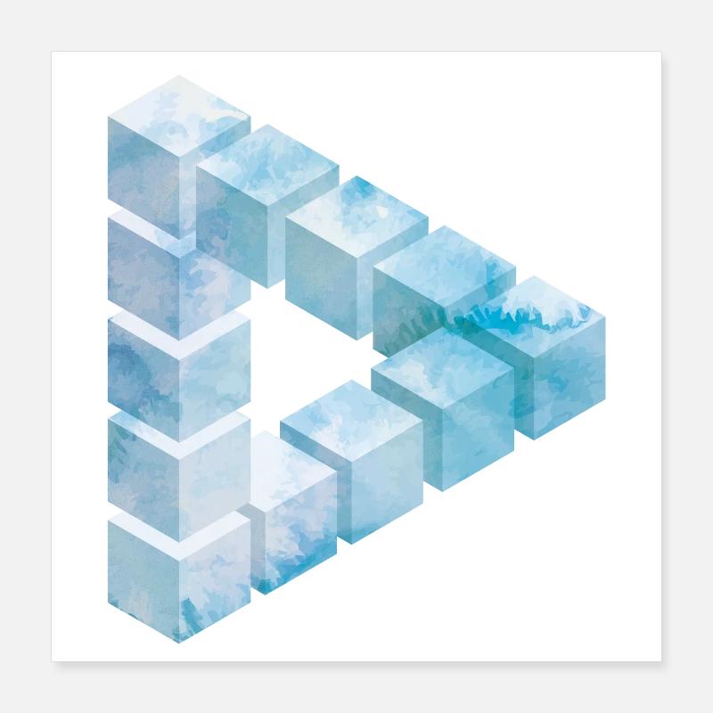 Conception de motif de bloc de glace Poster 40 x 40 cm