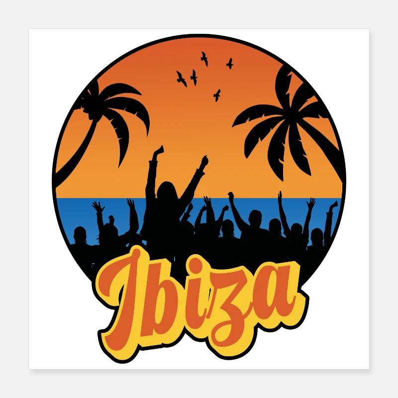 Ibiza Poster 40x40 cm