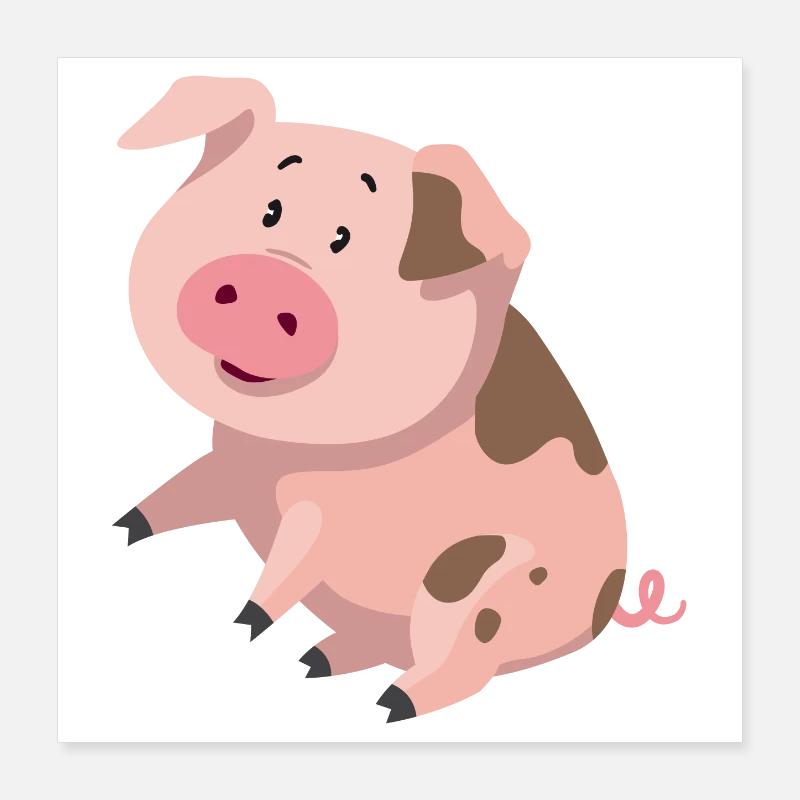 piglet Poster 16" x 16" (40x40 cm)