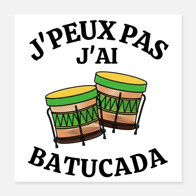 batucada, Brésil, carnaval de rio, samba Poster 40 x 40 cm