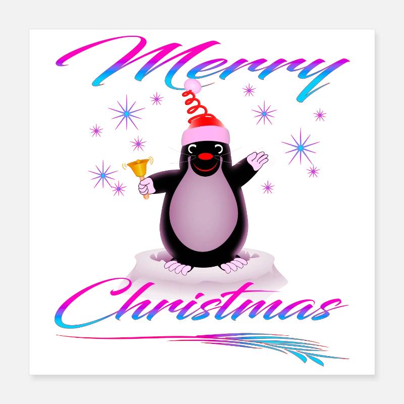 Mole Merry Christmas Poster 16" x 16" (40x40 cm)