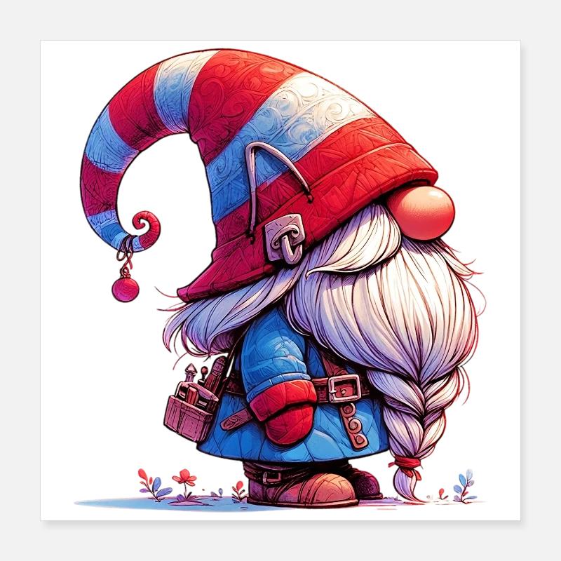 Gnom-Goblin-Elf Poster 40x40 cm
