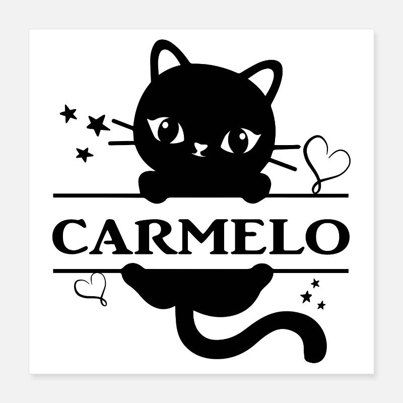 t-shirt Carmelo chat Katze chat chat neko gato Poster 40 x 40 cm