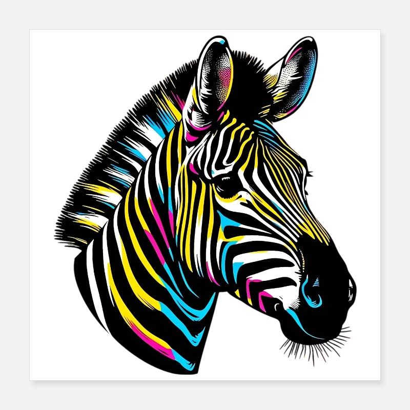 Zebra Poster 40x40 cm
