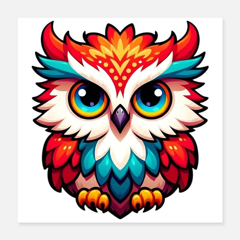 Eule Poster 40x40 cm