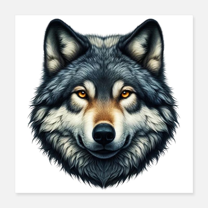 Wolf Poster 40x40 cm