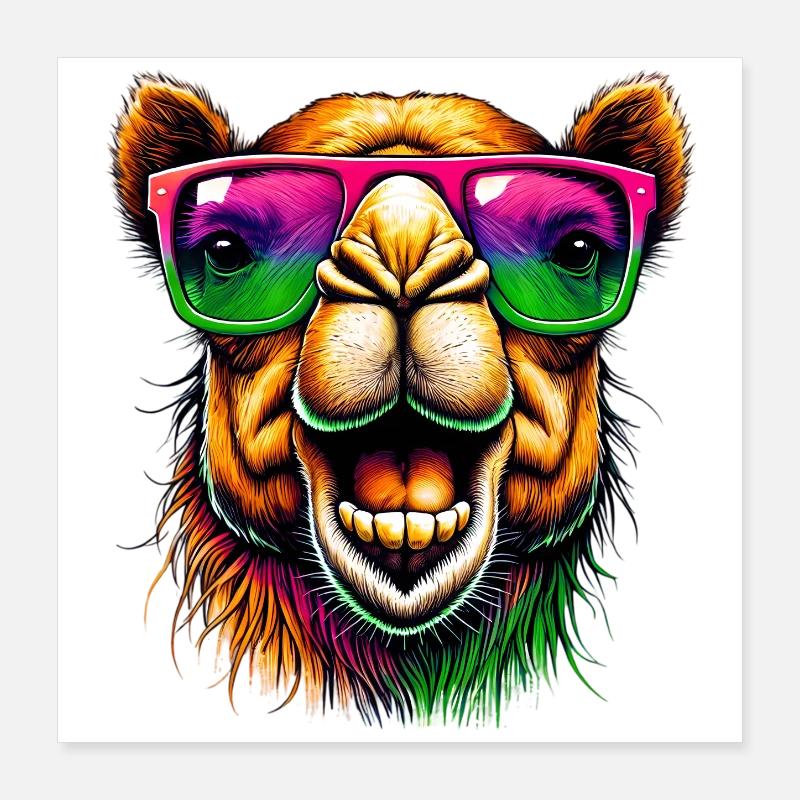 Chameau Poster 40 x 40 cm