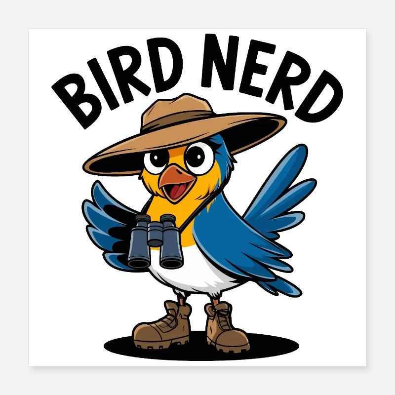 Vogel-Nerd-Entdecker Poster 40x40 cm