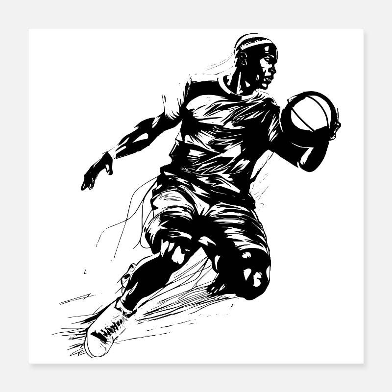 Basketteur Poster 40 x 40 cm