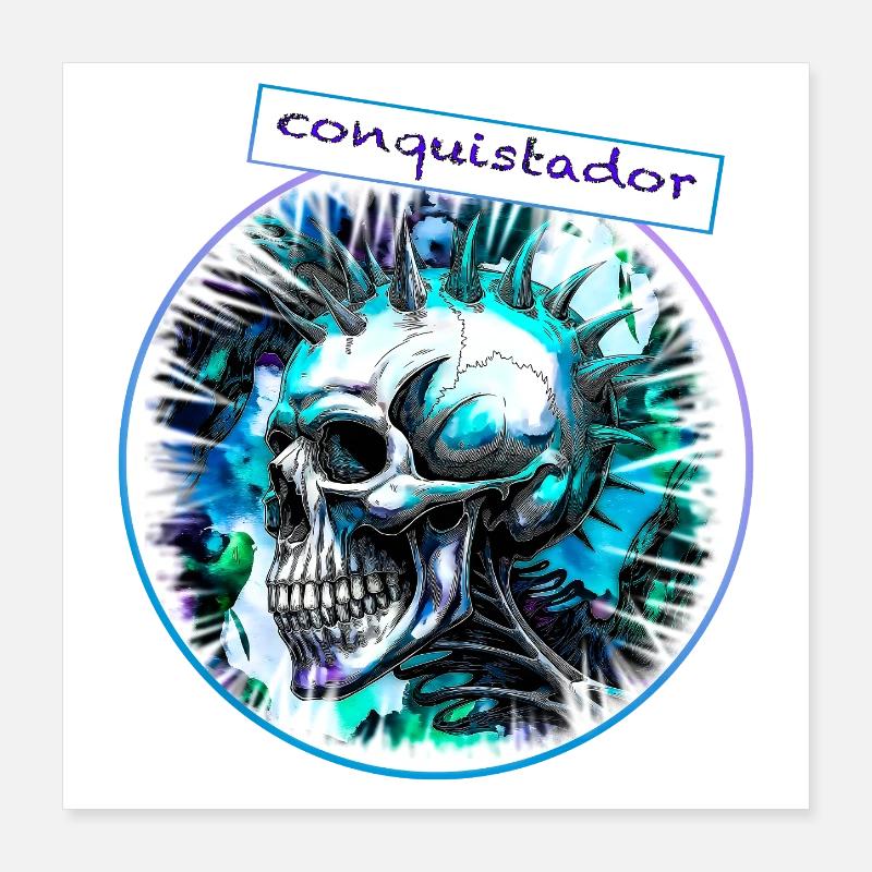 Conquistador - Poster 16" x 16" (40x40 cm) - white